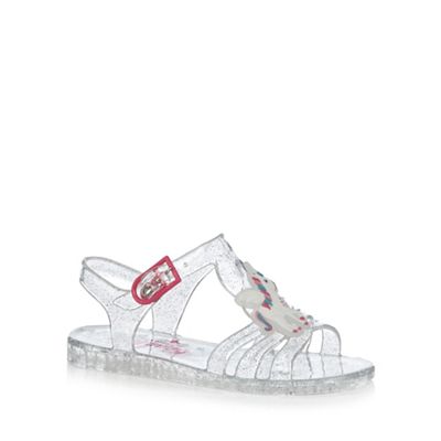 Girls' Silver unicorn sandals
